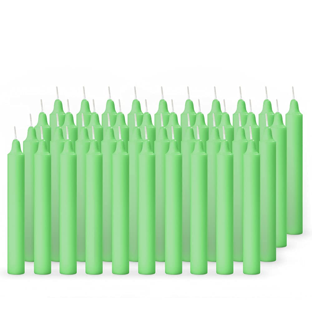 stick candles healing candles/spell candle especially meant for healing, chakras, ritual candles, decoration, lighting, home decor || burning time 3 to 4 hours each (green stick, 10 pcs)