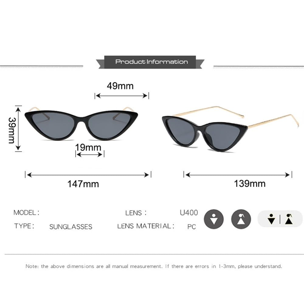 Okulary przeciwsłoneczne damskie Retro Cat Eye UV400, męskie, z metalowymi nóżkami, małe, białe, różowe
