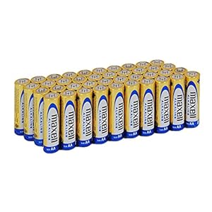 Maxell LR06 – verpakking met 40 AA alkaline batterijen, goudkleurig