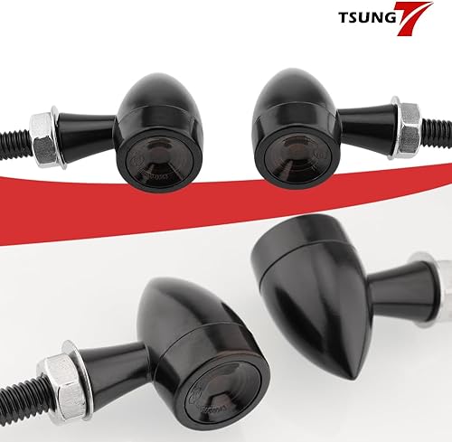 Vista 33 de TSUNG Mini luces intermitentes LED para motocicleta, micro intermitentes para delantero/trasero, universal, pequeño indicador para Cafe Racer Bobber