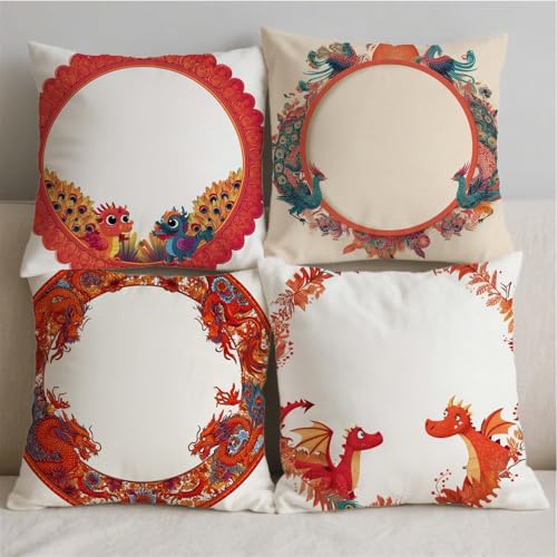 Housse coussin extérieur imperméable 80x80cm rouge lavable