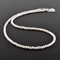 Vista 43 de Natural Moonstone Gemstones Choker Necklace, Faceted Rounds Beads, Silver Plated Jewelry, Healing Crystals, Birthday, Handamde, Minimalist, Women