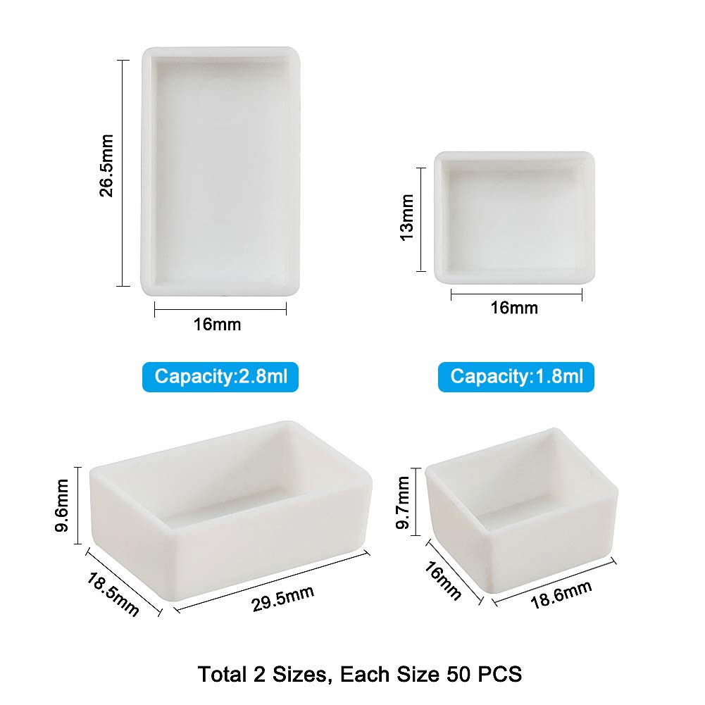 50 Vaschette Per Acquerelli Vuote - Pentoline Per Pigmenti, Tempere O Colori Fai-da-te, Plastica Bianca - Foto 2