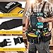 GRENPRO Magnetic Tool Belt with Back Support, 29 Pocket Utility Tool Belt with 4 D-Rings & 6 Magnets, Adjustable Waist Holder for Construction Worker Handyman Electrician Carpenter Mechanic Gifts