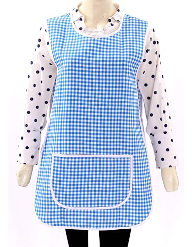 LINEN CLOSET Womens Tabards with Pockets for Men Ladies Cleaning Catering Chef Kitchen Aprons Unisex Hygea Tabard Apron Work Tabards - Image 2