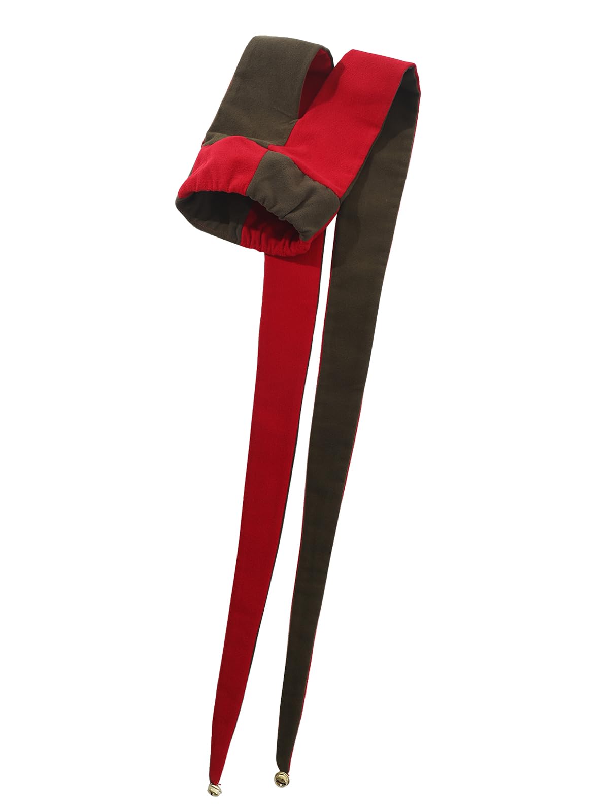 UniqKaliber Court Jester Hat,Long Ear Jingle Bell Clown Hat Medieval Royal Clown Costumes for Halloween Party - Image 2