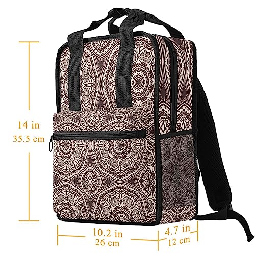 Sac à dos pour garçons imprimé psychédélique marron multicolore - 5