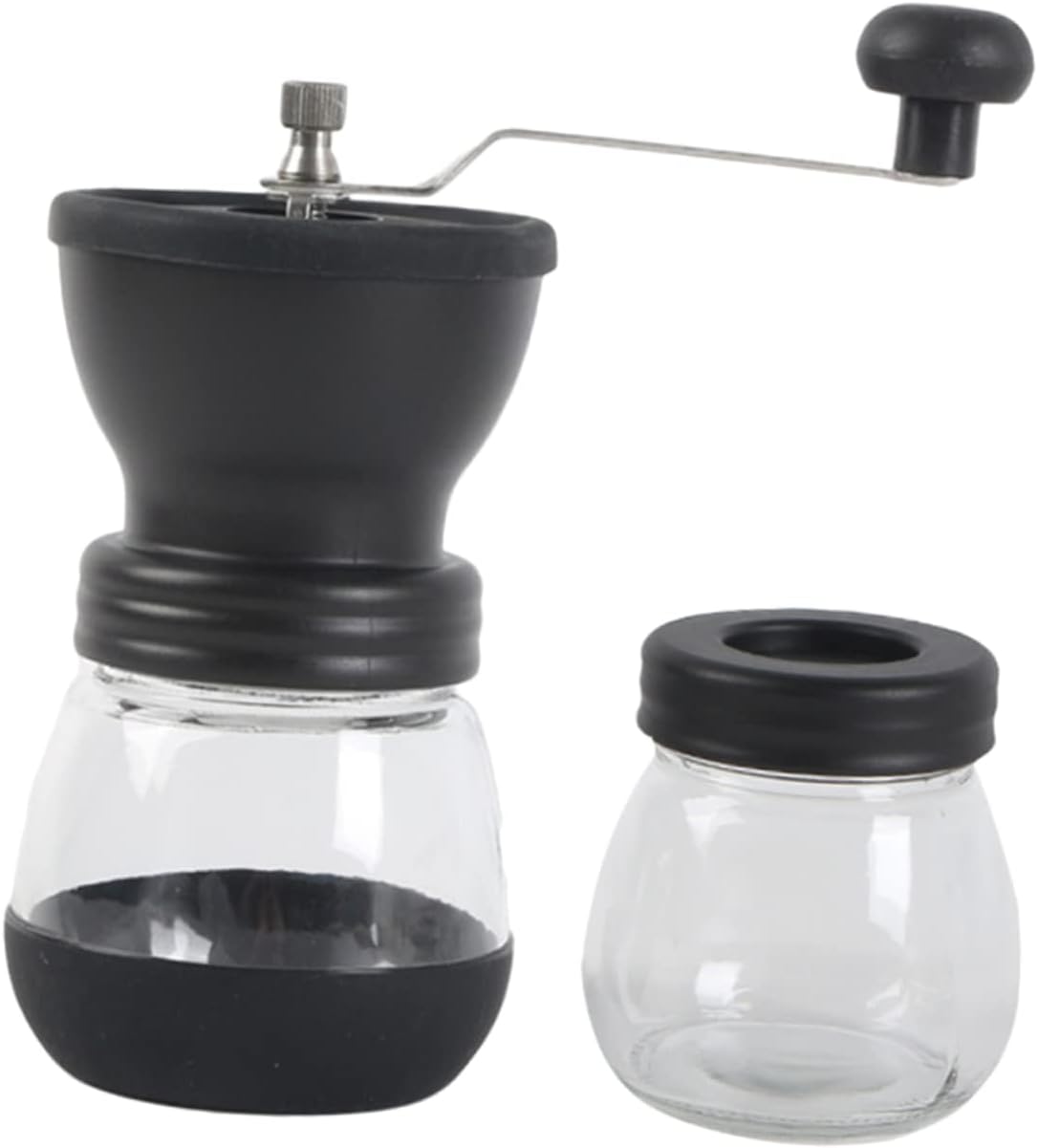 Cabilock Manual Coffee Grinder Portable Handheld Coffee Bean Grinding Machine with Thickness for Home and Office Easy to Use Compact Design Black Color