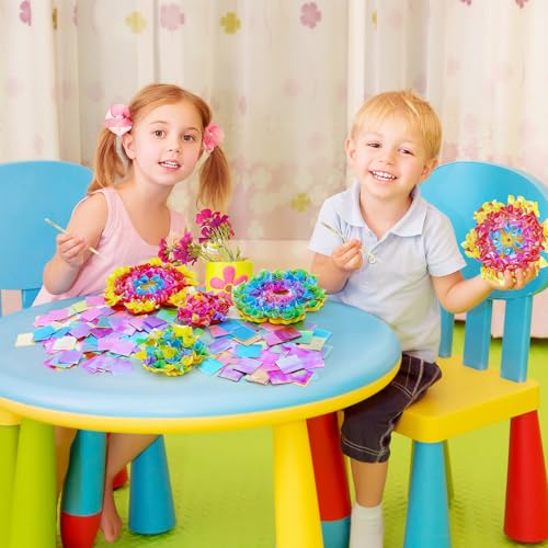 Museluxe FLOWER1 Art & Craft Activity For Kids - Flower Bouquet Poking Art Craft Kits For Kids Activities,Fabric Art Frenzy,Puncture Painting Diy Gifts thumb #5