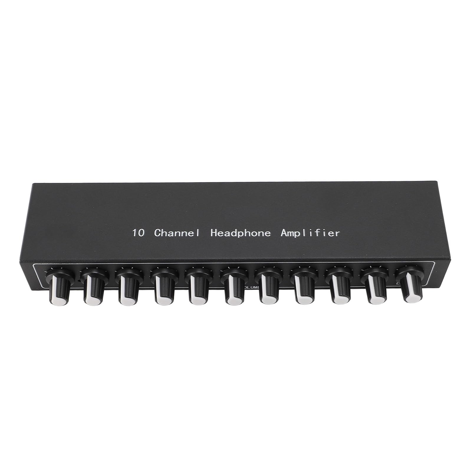 SENECESLI Amplificador de Auriculares de 10 Canales, Amplificador Operacional de bajo Ruido, Ecualizador de Metal Portátil para Productores de Música, Ingenieros de Estudio [Sonido de Cristal, Negro]