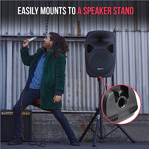 Lyxpro 8” Inch Active Pa Rechargeable Battery Speaker System, Equalizer, Bluetooth Connection, Sd Slot Usb Mp3 Aux, Mic,1/4" 1/8" 3.5Mm Inputs, Spa-8 Battery #TOP5