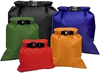 Vista 9 de Pimoys Paquete de 5 sacos secos impermeables, bolsas secas ligeras para exteriores, bolsas secas definitivas para kayak, rafting, barco, campamento