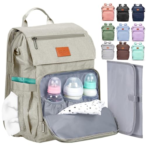 Image of PILLANI Baby Diaper Bag Backpack - Large Bag for Boys & Girls, Waterproof Diaper Backpack - Travel Diaper Bags w/Changing Pad, Baby Registry Search & Shower Gifts - Essentials Must Haves Newborn Stuff