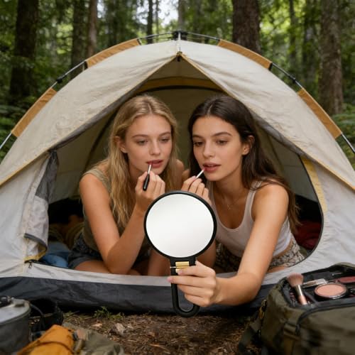 Espejo de maquillaje plegable con marco ABS de 24x13,5 cm para un aseo cómodo en tus viajes 4