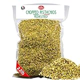 Pistachios Roasted Chopped, 2.2 lb (1 kg), Dry Roasted Unsalted Pistachio Crumbles, Chopped Pistachios nuts for ice cream sundaes, Gusto Etna, Non GMO, Product of Italy