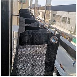 Persianas Vela Toldo Vela de Sombra Persianas Enrollables Balcón Privacidad Lona Decoración HDPE Protección UV Permeable por Exterior Patio Toldo, Tamaño Personalizado ALGFree (Color : Silver, Size : 1x3m)