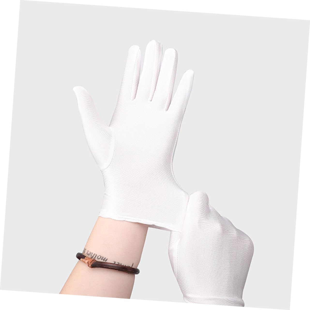 Elastic Gloves Set 5 Pairs White Jewelry Gloves Etiquette Function for Inspection and Cleaning