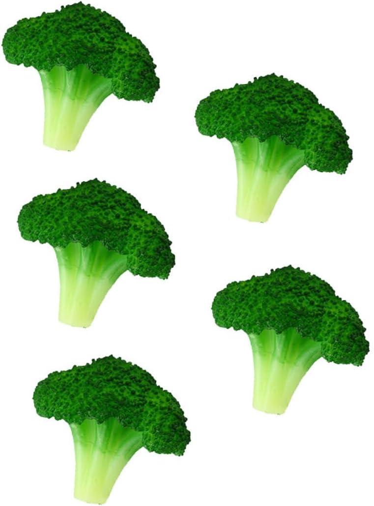 10pcs Realistic Artificial Broccoli Crowns Stuffed Photo Props Lifelike Vegetable Models for Home and Shop Display