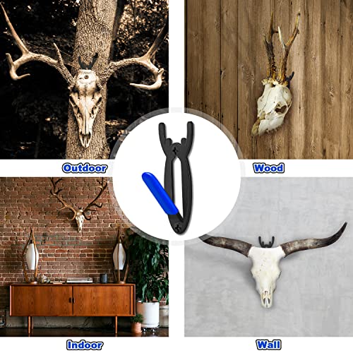 6 Pcs European Mount Skull Hanger European Style Antler Deer Skull Wall Mount Bracket Hangers For Deer Mule Antelope Coyote, Heavy Duty With Silicone Protector #TOP1