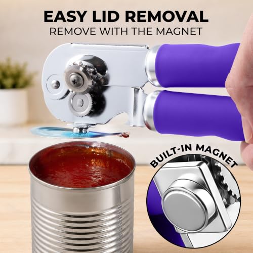 Image of Zulay Kitchen Stainless Steel Swing Open Manual Can Opener Comfortable Grip