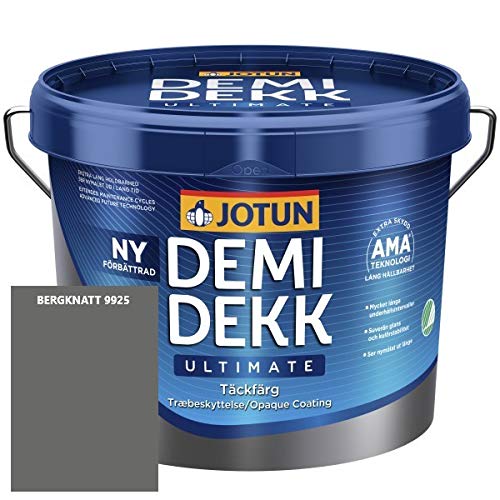 JOTUN DEMIDEKK ULTIMATE Täckfärg Holz-Farbe | Wetterschutz-Farbe | Holzschutz-Farbe | Absolute Premium-Qualität |3 Liter BERGKNATT 9925