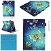Produktbild JARNING Tasche Hülle für Huawei MediaPad M3 Lite 10, Leder Klappbar Schutzhülle Standfunktion Klapphülle E-Reader Tablet Flip Case Leather Cover (Goldschmetterling)