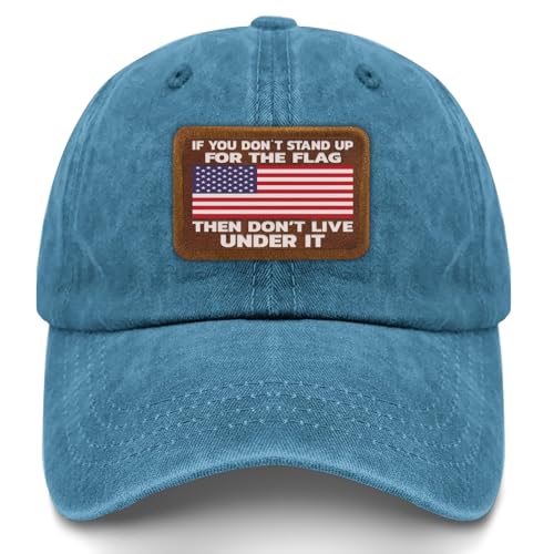 If You Don't Stand up for The Flag Then Don't Live Under it Leather Patches