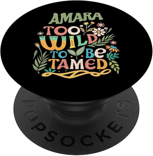 AMARA Name Cute Retro Girls Wildflower AMARA Name PopSockets Standard PopGrip