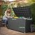 GGYI 100 Gallon Waterproof Large Resin Deck Box, Lockable Storage Container for Patio Cushions, Garden Tools, Indoor & Outdoor (Black)