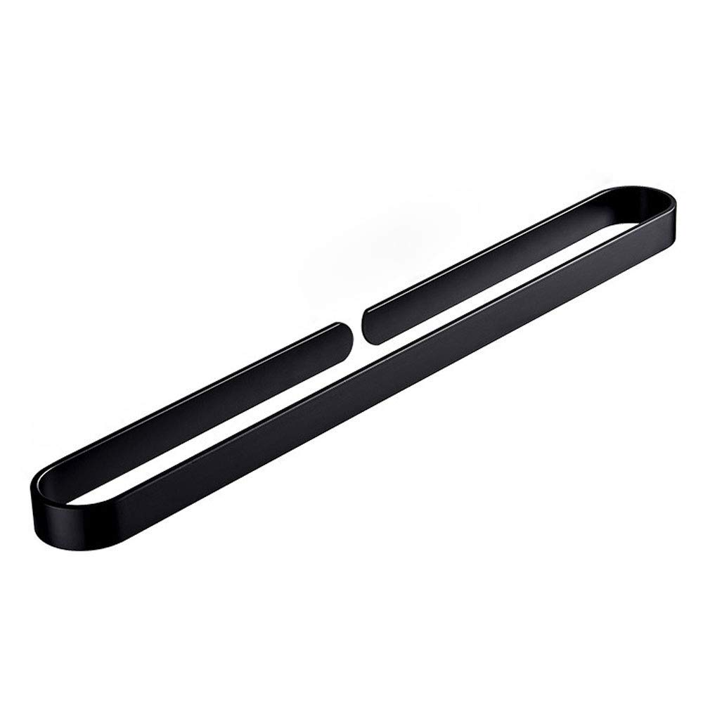 FGXHHS Self Adhesive Aluminum Towel Rail,Wall Mounted Bathroom Rack with Waterproof Rust Proof,Black Matte Holder for Kitchen Hotel Toilet Restaurant,30cm (40cm)