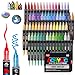 VAKKI Rotuladores Acrilicos, 60 Acrylic Markers Para Colorear Adultos,doble punta Rotuladores Acrílicos, Marcadores AcríLicos Para Colorear, Piedra, CaligrafíA, Madera, Lienzo, Vidrio, CeráMica
