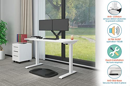 Image of KosmoCare Electric Motorised Height Adjustable Standing Desk | Laptop Table with Wheels| Portable Overbed Bedside Desk | Study Table for Kids | Table for Home, Hospital |