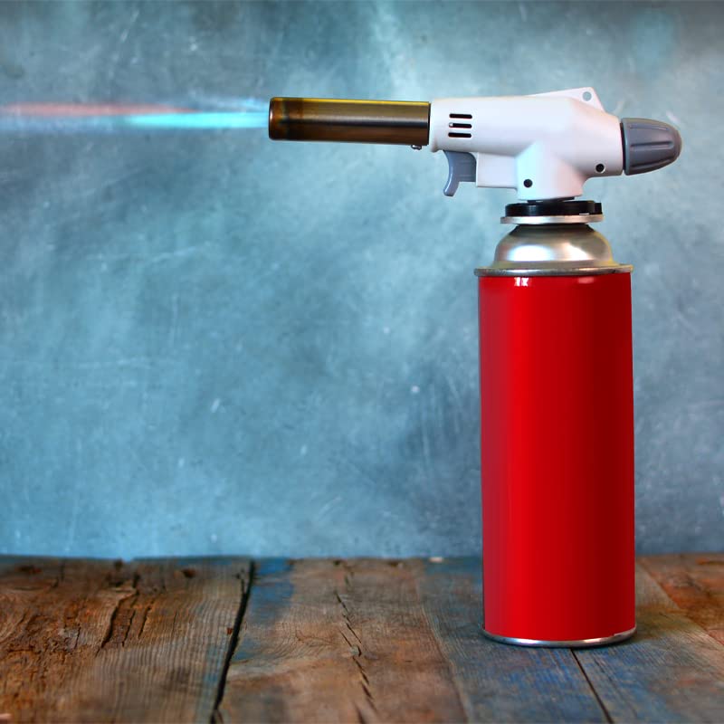 Retoo Witte keukenbrander, navulbare crème brulée-brander, butaangasbrander voor BBQ, koken, camping, gebak, desserts, traploze vlamregeling, flambeerbrander, butaan gasbrander - Image 7