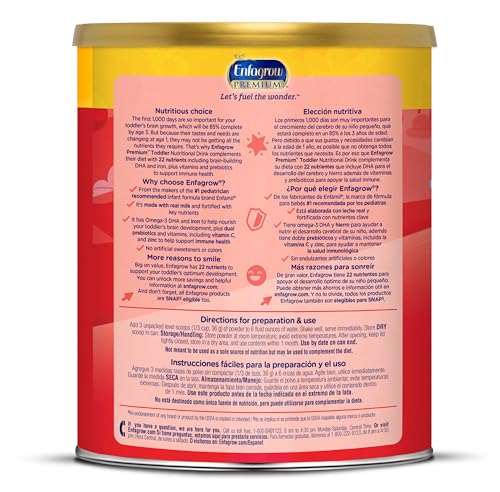 image for Enfagrow PREMIUM Toddler Nutritional Drink, Made with Real Milk, Brain