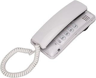 Corded Landline Telephone, Wall Mountable Desktop Wired Phone Home Phone, with Large Buttons, Redial, Pause, Mute, Flash Function, for House Office Hotel Bathroom(white)