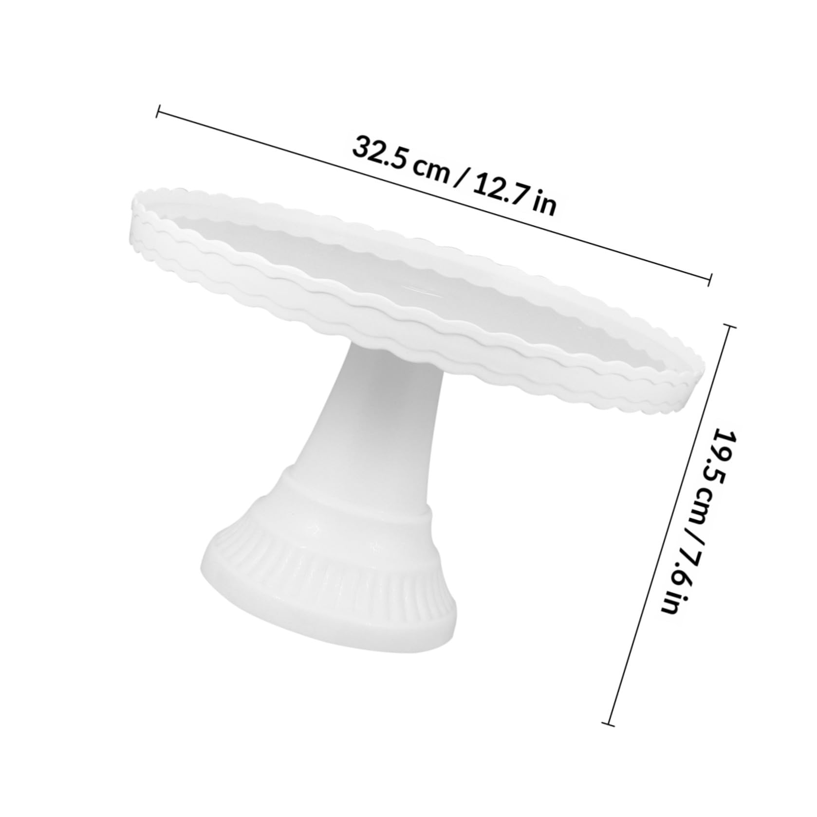 SECFOU Befüllbarer Tortenständer aus Acryl in Weiß Moderner Dessertständer für Geburtstage und Hochzeiten mit Pp Material zum Präsentieren von Kuchen und Snacks