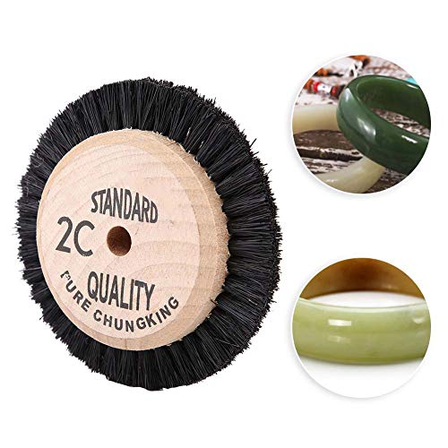 Image of Professional Jewelry Polishing Brush, Soft Bristle Wheel Buffing Accessory for Gold, Silver, Metal, and Watch Cleaning Ideal for Jewelers, Watchmakers, and Crafters.