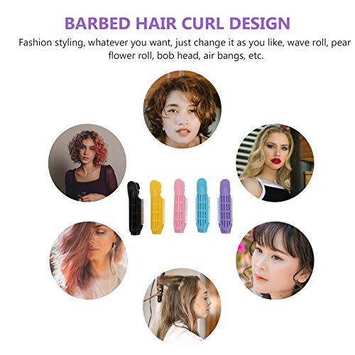 5 peças de rolos de cabelo de plástico, ondulado, acessório de cabelo moderno