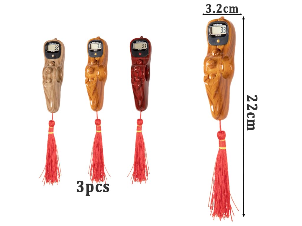 Anlising Digital Beads Counter, 3 unidades de cuentas digitales, contadores de perlas de Buda, contador de cuentas de oración musulmana, contador de cuentas de Buda, contador de cuentas para