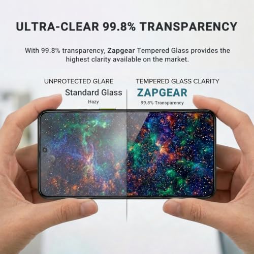 Image of Tempered Glass for iQOO 15R | 9H Military-Grade Hardness | Gaming-Optimized True Touch | Edge-to-Edge Coverage | Bubble-Free HD Clear Screen Protector
