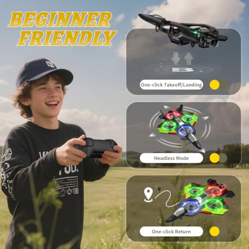 Image of 4DRC RC Planes Remote Control Airplanes with 3 Batteries, Foam RC Planes for Kids Adults Beginners 8-12 12-16, Remote Control Helicopter Fighter Jet Drones for Kids Adults, 360 Flip