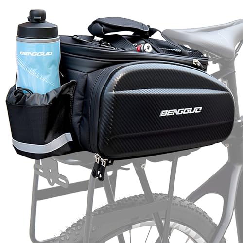 Sacoche velo porte bagage arriere compartimentee pour rangement VTT noir