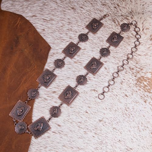 Vintage Western Concho Chain Belts for Women Cowgirl Jewelry2