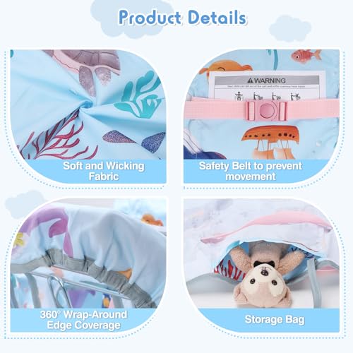 YooxArmor Shopping Cart Cover for Baby, Cotton Cart Cover for Babies, Thin High Chair Cover Grocery Cart Cover for Baby Boy and Baby Girl, Portable Toddler Infant Highchair Cover for Restaurants