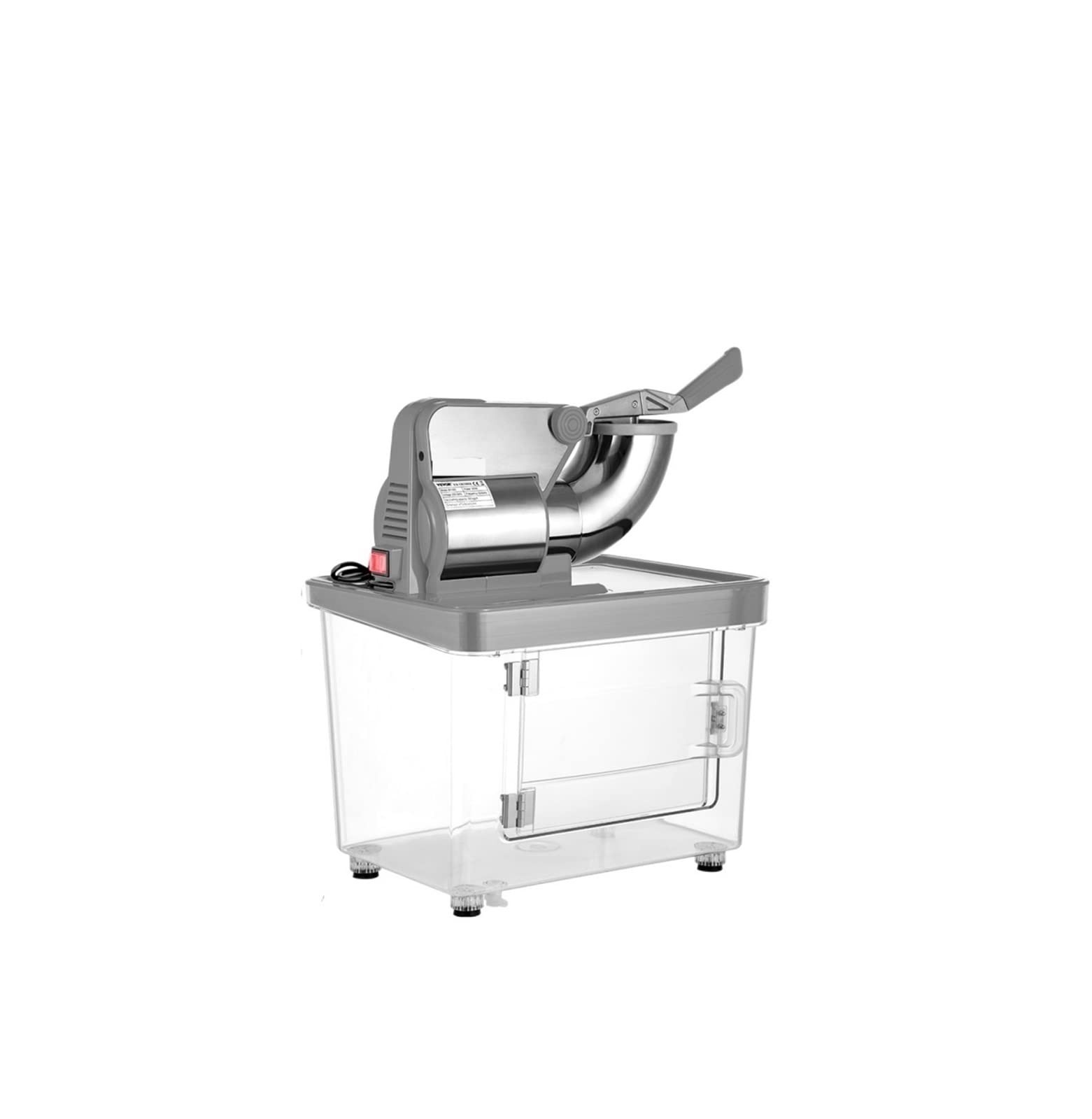 Electric Snow Cone Machine Ice Shaver Crusher Granizing Glass Blender Mixer Chopper Stainless Steel Cool Colder Commercial(Silver)