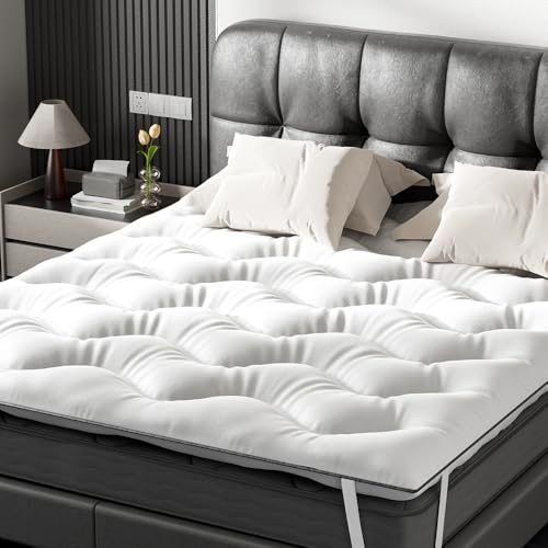 CEYIRO Surmatelas 140x190 cm, Épaisseur 4 cm, Confort Ergonomique, Moelleux, Housse Lavable en...