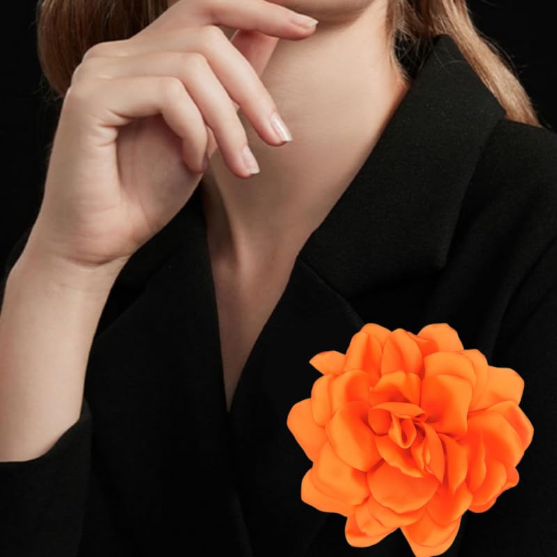 Image of Rose Brooch and Pin for Women Elegant Delicate Flower Pin Shawl Clip Duck Beak Clip for Women's Dress Banquet Party Jewelry Gift