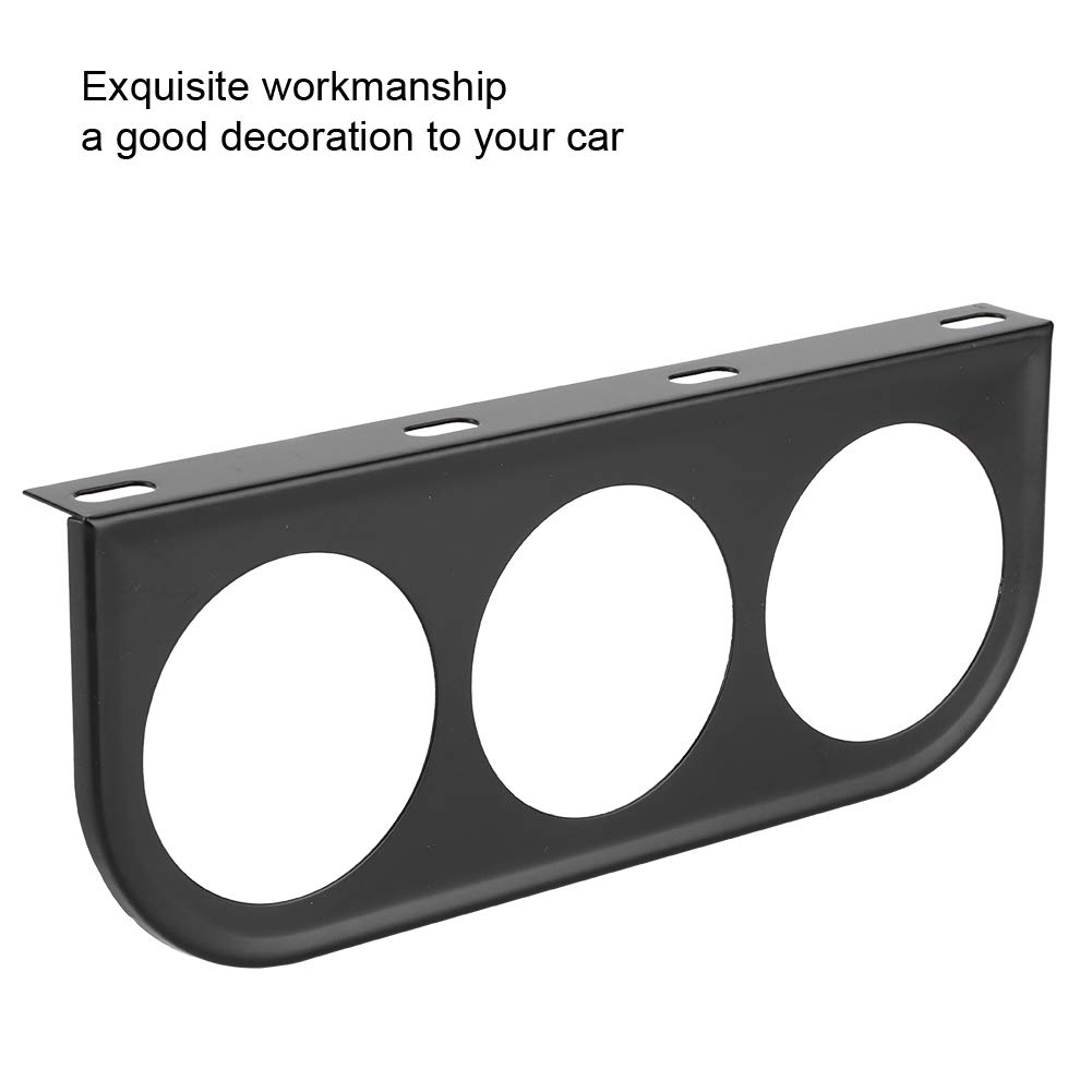 TOPINCN Supporto per misuratore da cruscotto, Staffa di Montaggio a Triplo Calibro affidabile da 52 mm/2 Pollici Robusta per Auto(Nero)