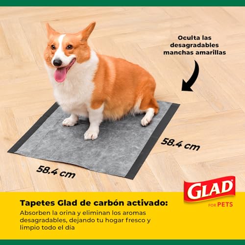 image for Glad for Pets Black Charcoal Puppy Pads, 23