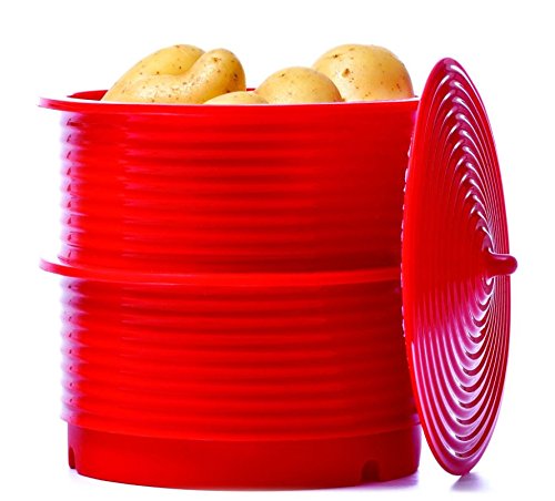 SiliconeZone Non-Stick Silicone Pagoda Steamer Pot Insert, Red